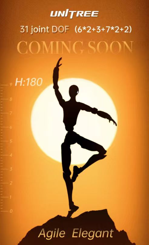 春安配资 宇树科技预告新机器人：身高180，31个关节自由度，动作灵活且优雅