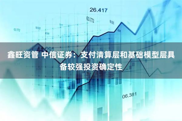 鑫旺资管 中信证券：支付清算层和基础模型层具备较强投资确定性